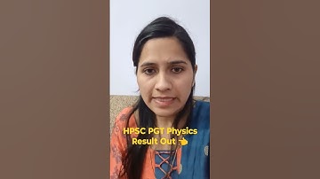 HPSC PGT Physics Result Out 🔥#hpsc #pgt #viral #trending #haryana #competition #htet