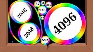 🌈😂 SURROUND AND MERGE 2048, 4096, 1,000,000,000,000.∞ 🆚 Tricky Story - Hungry Balls Gameplay part #6 screenshot 4