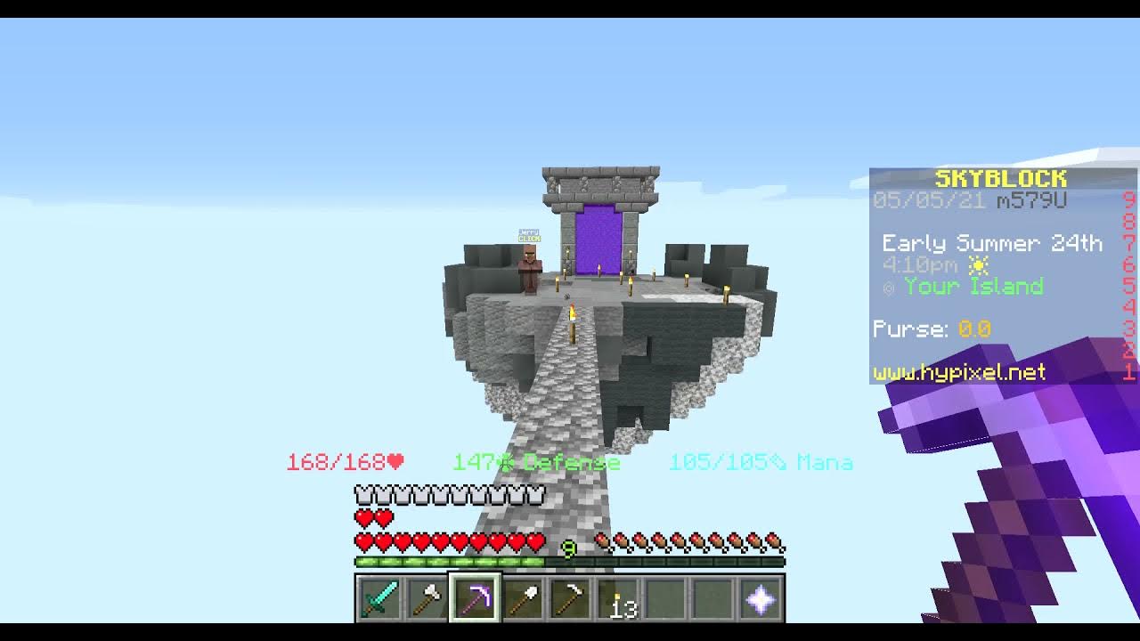 Hypixel Skyblock EP 5 Diamond Pickaxe! YouTube