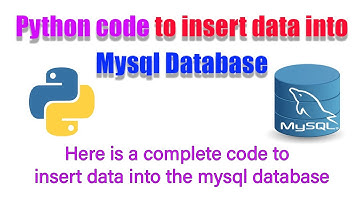 How to insert data into mysql database in python.