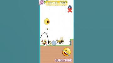 🎶🐝😱Draw To Save Dog |SAVE THE DOGE LEVEL 160 🤣🐶#savethedoge #gaming #funny #shorts #youtube 😂