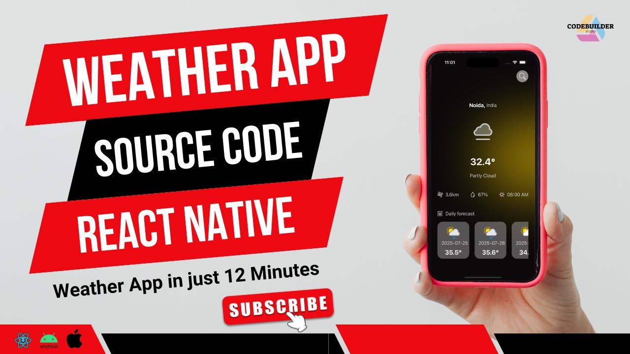 Weather App in 12 minute – React Native Source Code || Hindi ...