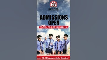 Admissions Open 2025 – Reader College Sargodha | RGC