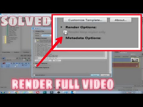 SonyVegas Not rendering