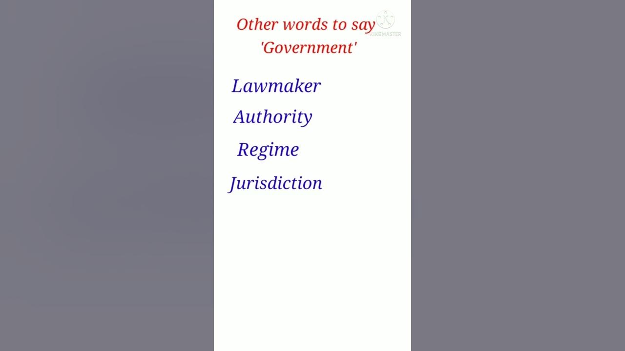 different words to say 'Government' IELTS synonyms vocab 👍 - YouTube