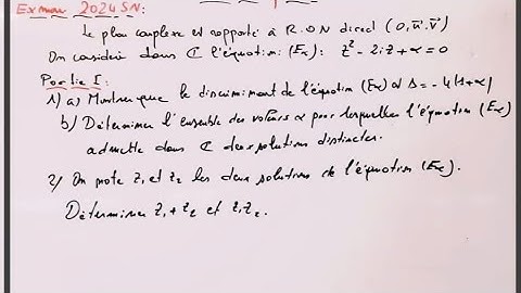 Nombres complexes (correction d