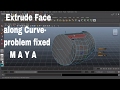 Extrude Face along Curve-problem fixed - maya beginners :)