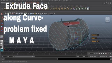Extrude Face along Curve-problem fixed - maya beginners :)