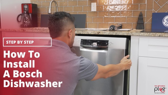 Bosch Dishwasher Installation 300 Series Dishwasher 24'' Stainless steel  SHEM63W55N 