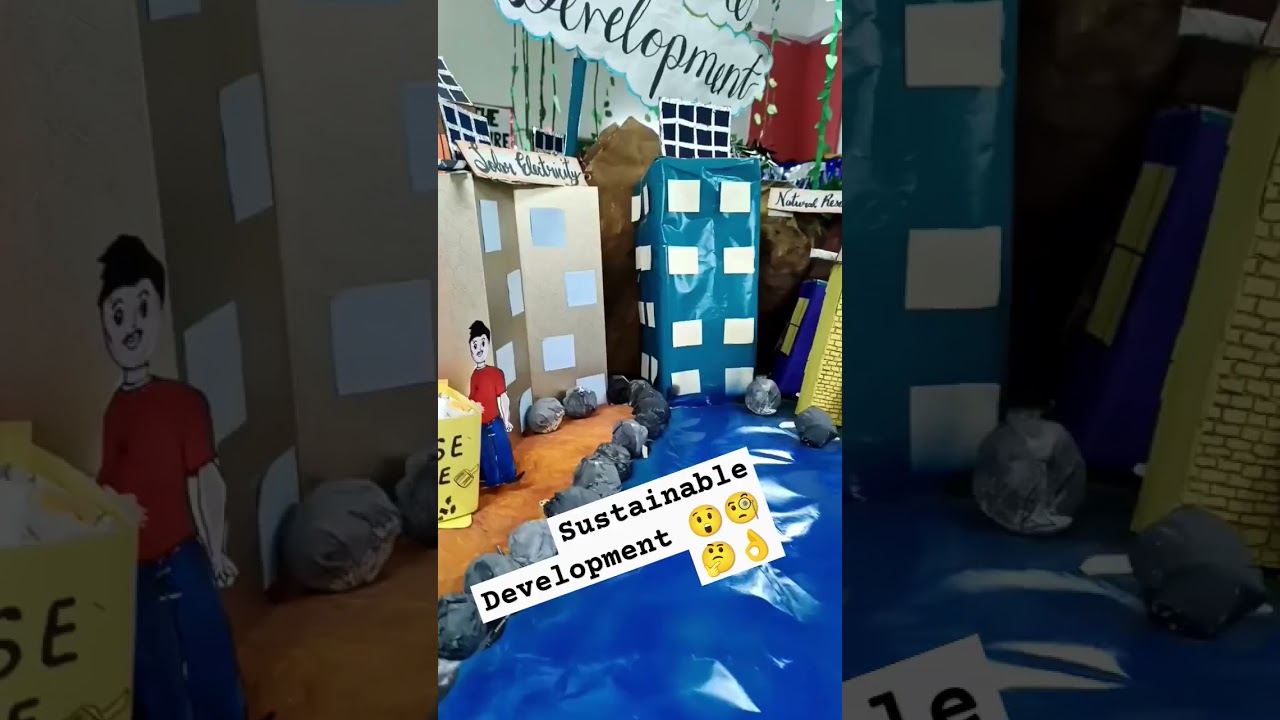 Sustainable Development #scienceexhibition #project #art#model #shortsfeed #craft#viralvideo #shorts