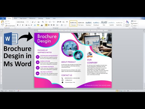 Printable Creative Brochure Design Using Microsoft Office Word (Brochure, Leaflet, Flyer Design)