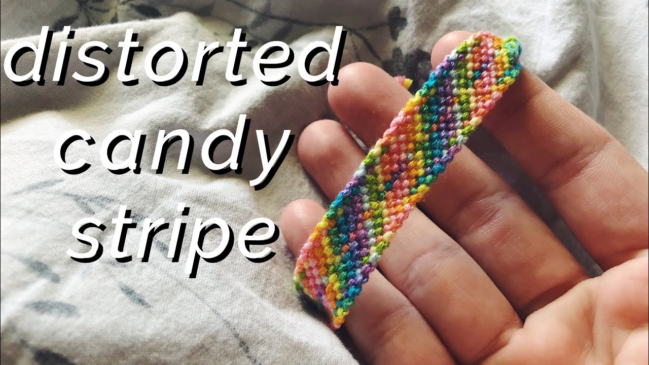Distorted Candy Stripe Bracelet Tutorial Beginner Youtube
