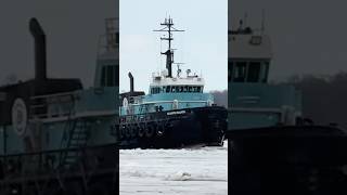 3 Tugboats & 1 Icebreaker on the Delaware River