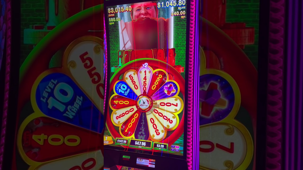 The NEW Willy Wonka Sweet Selection Slot Machine is CRAZY! #slots #casino #lasvegas