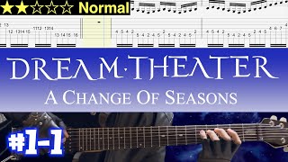 Dream Theater - A Change Of Seasons #1-1【Guitar TAB | BPM 45→84】