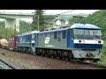 JR貨物 EF210-4号機+EF210-303号機(ムド) 貨物列車2077レ 八本松→瀬野 2013.5