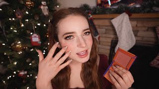 ASMR Doing Your Holiday Party Makeup (fast & aggressiveish)