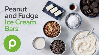 Peanut and Fudge Ice Cream Bars. A Publix Aprons® recipe.