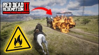 Red Dead Redemption 2 | Arthur Morgan burns wagons in the streets