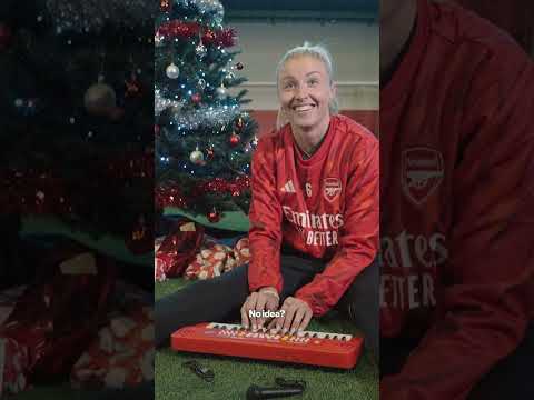 Leah Williamson receives her Secret Santa present and plays Adele's 'Easy On Me'