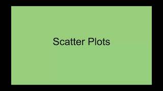 Scatter Plots Made Simple