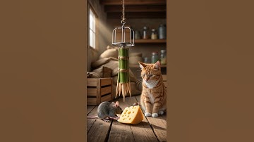 Shocking! 😱😱The cat sets a trap and waits in silence ！😱😱 #shorts #cat #trap #mouse #FunnyCat #cute