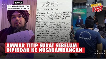 Ammar Zoni Titip Surat Kepada Ustaz Derry Sulaiman, Tegaskan Dirinya Bukan Seperti Yang Dituduhkan
