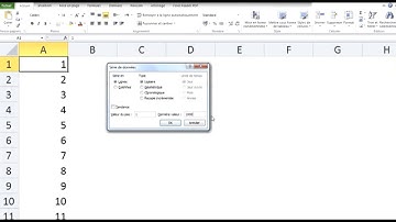 Excel [how to] comment créer une série des nombres avec Excel