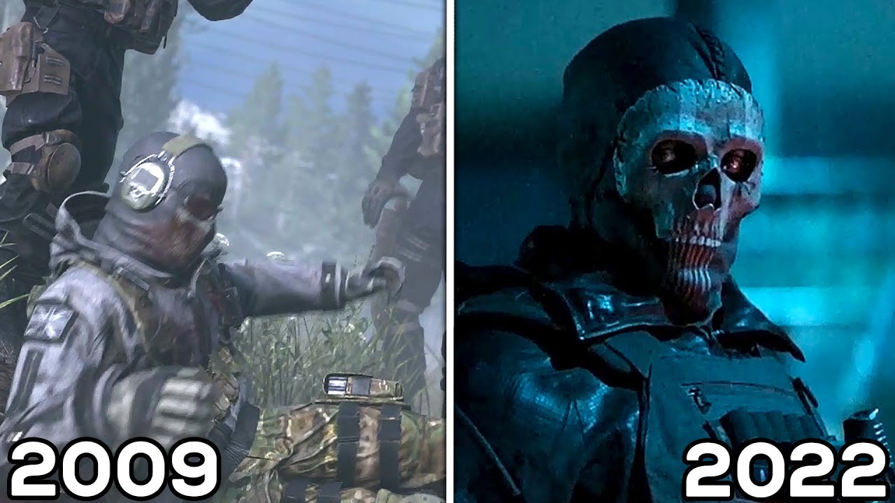 Ghost Old vs New Comparison in Modern Warfare II - 2009-2022 