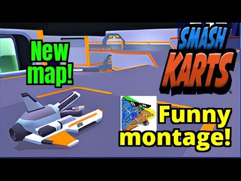Playing on the new Space Station map: Smash Karts 