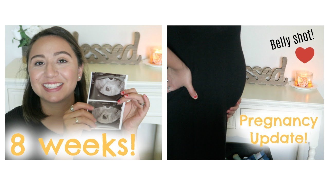8 week PREGNANCY UPDATE & Belly shot! YouTube