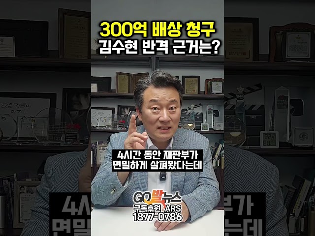 반격나선 김수현 배우 김세의에 300억 청구 근거는?