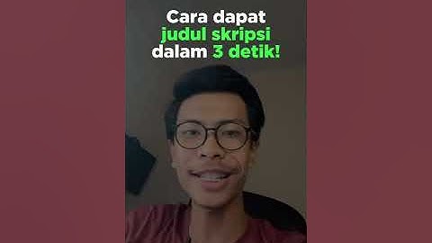 Cara mendapat judul skripsi dengan cepat dan otomatis