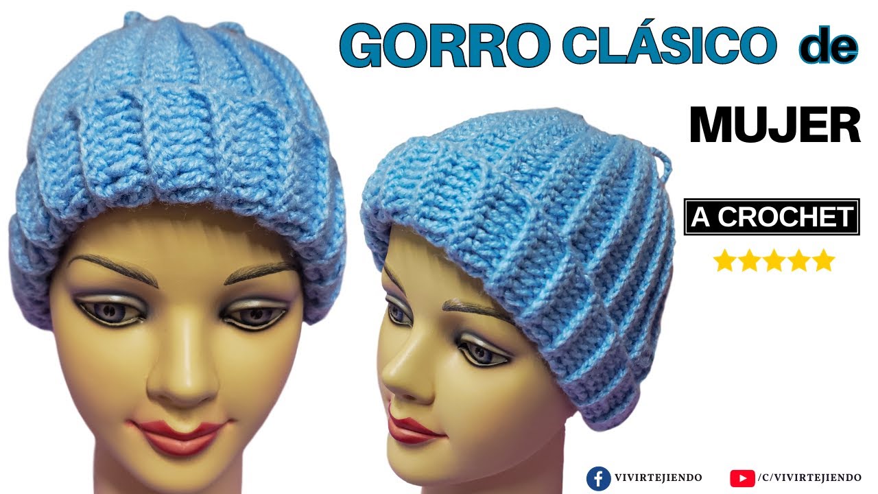 Gorro de Mujer a Crochet Fácil en Todas las Tallas – Tejidos a Ganchillo -  YouTube