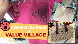 OVERPRICED BAGS AT VALUE VILLAGE | Thrifting + Mini Haul