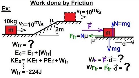 Physics 8.1  Work, Energy, and Power Examples (3 of 27) Work done by Friction