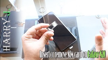 Insert or remove SIM card on Samsung Galaxy S20