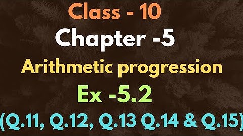 Class 10 |Arithmetic progression | A.P|Chapter -5 | Ex 5.2 #studypointonlineclasses #shorts #maths
