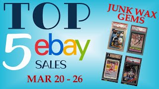 TOP Junk Wax SPORTS CARDS WEEKLY SALES | Baseball, Basketball, Football & Hockey Mar 26, Ep 18