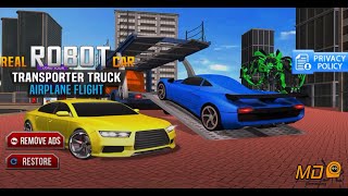 Robot Car Transporter Airplane - Gameplay IOS screenshot 3