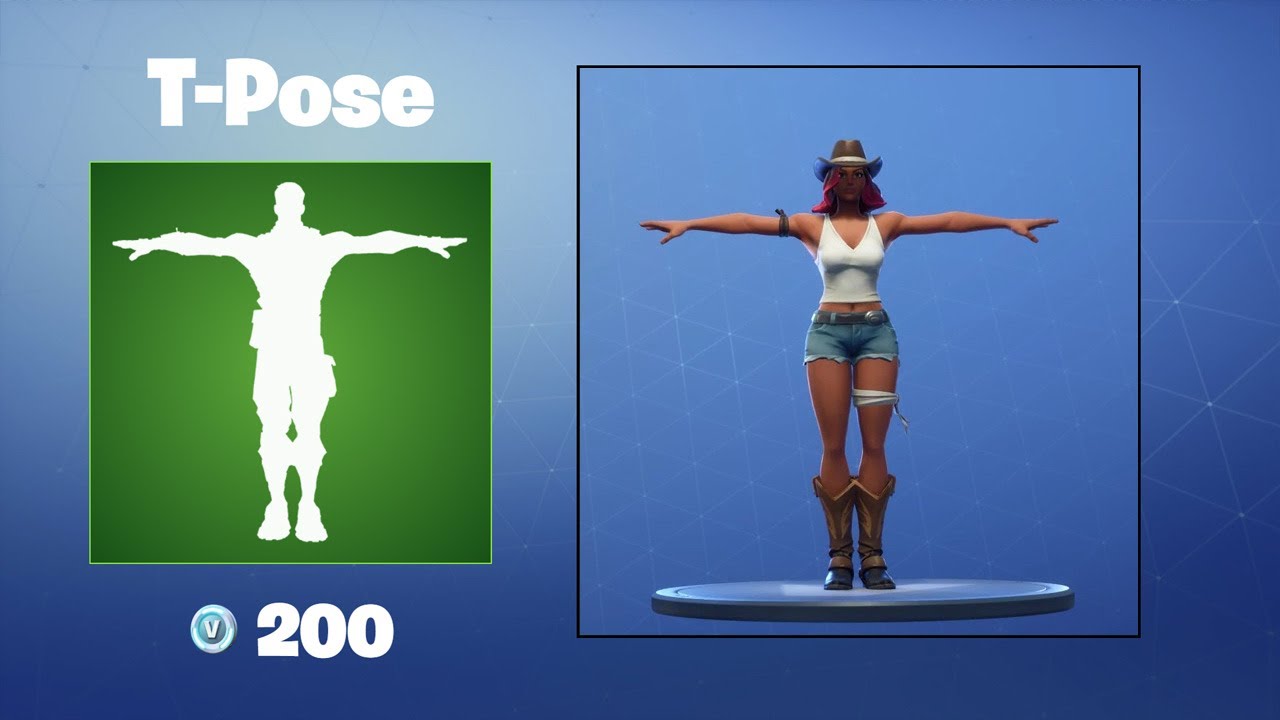 Fortnite on X: Chin up, arms straight. New T-Pose Emote available now!   / X