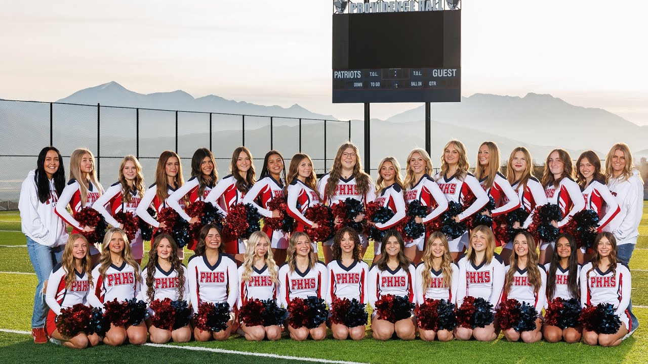 Providence hall cheer team assembly before nationals
