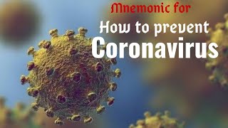 How to prevent Coronavirus. Remember with a mnemonic