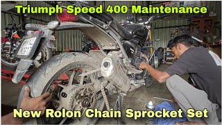 Triumph Speed 400 | Rolon Chain Sprocket | Rust in Axel Bearings Locks | SK Auto Care | DNA VLOGS