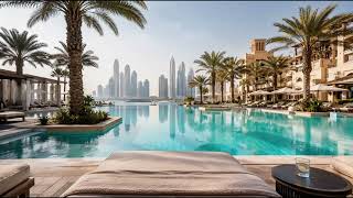 Luxury Dubai Pool View Animated Desktop Wallpaper   Relaxing City Oasis