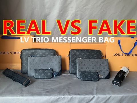 Real vs Fake LV District PM Messenger Bag from Suplook 