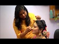 South Indian Bridal hair styling series: Braiding hair with partition.