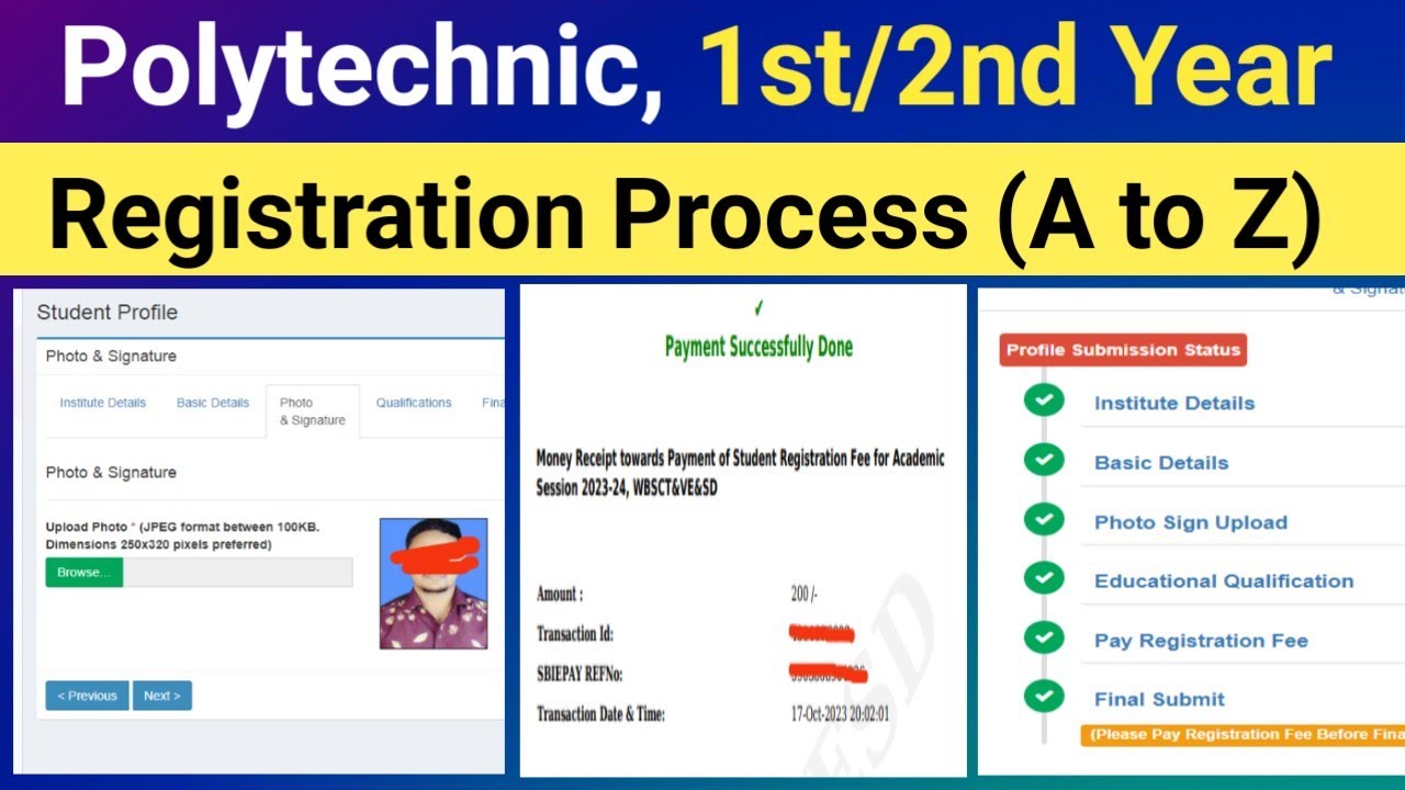 Registration Process | Polytechnic 1st/2nd Year | Documents Upload ...