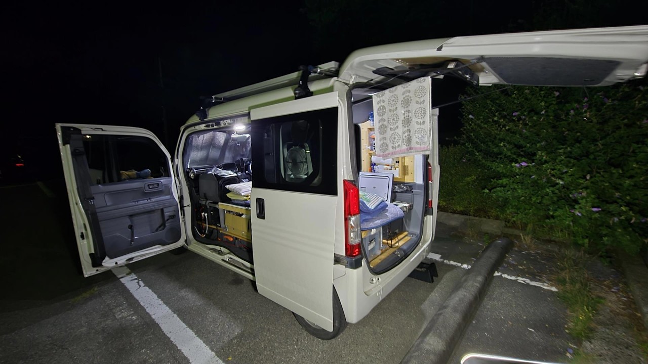 猛暑を避けてエアコンを車載したN-VANで長野を巡る車中泊の旅Part2