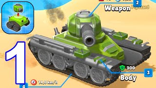 Tank Merger - Gameplay Walkthrough Part 1 Tutorial Tank Army Commander Merge Defense (iOS, Android) screenshot 1